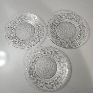 Princess House Fantasia Set of 3 8 " Luncheon / Salad / Dessert Plates #437 Vtg